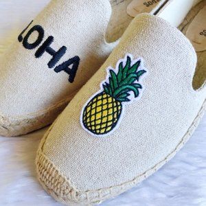 Soludos Aloha Pineapple Canvas Espadrilles